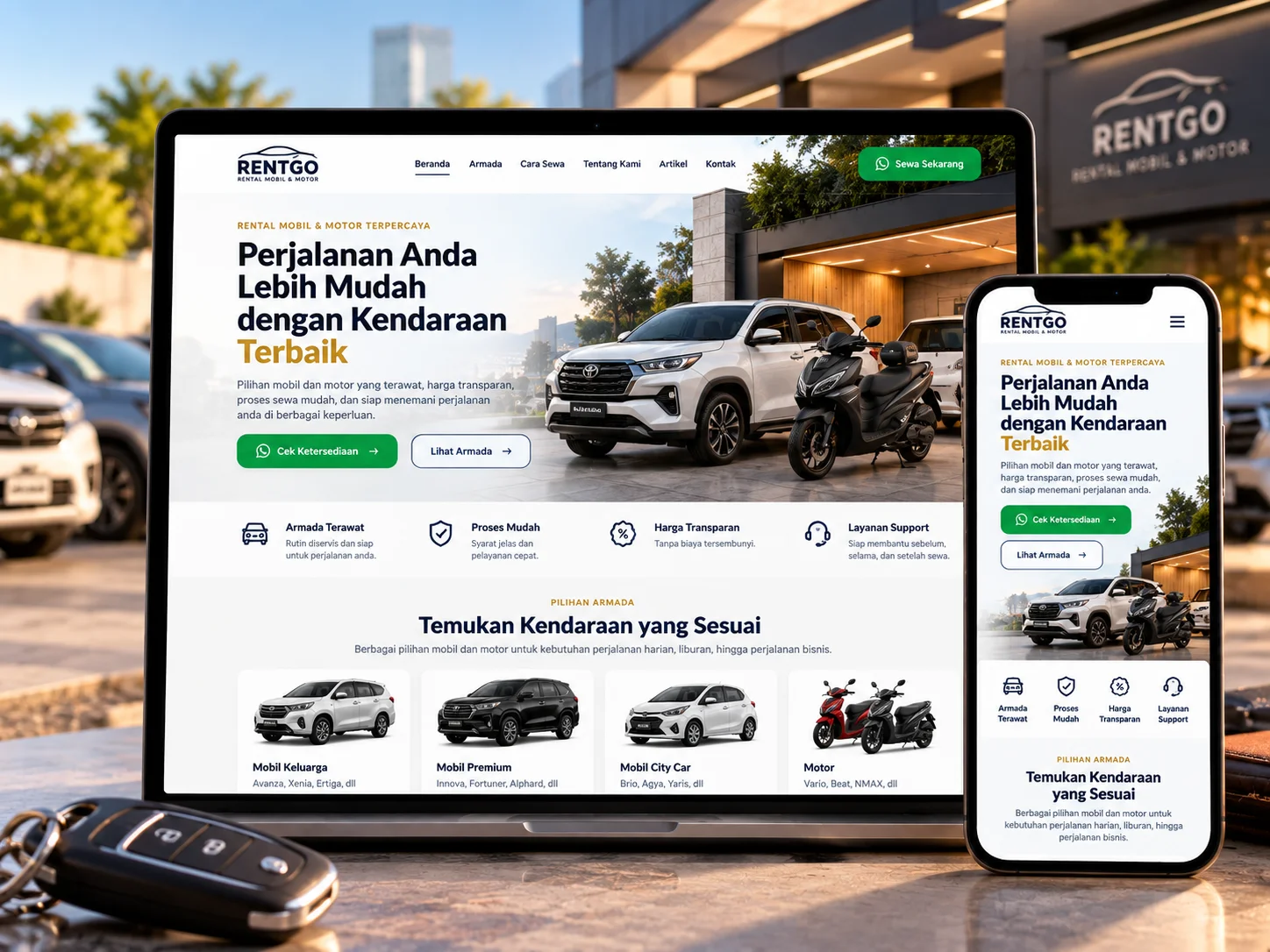 Demo website rental